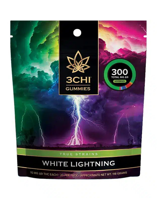3CHI True Strains Gummies – White Lightning (20ct)