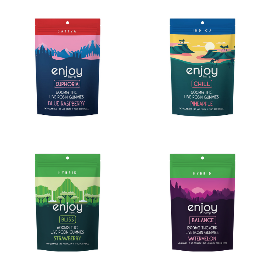 Enjoy Hemp Delta 9 Live Rosin Gummies 600mg 40ct