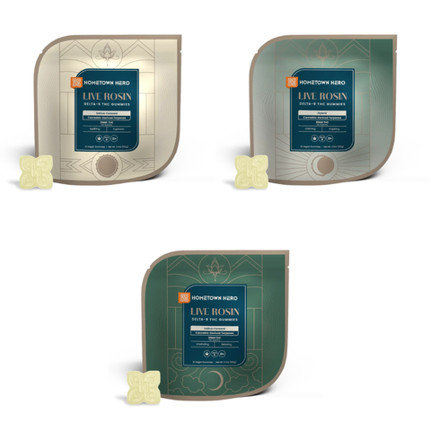 Hometown Hero Delta 9 Live Rosin Gummies 25mg
