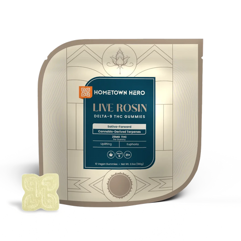 Hometown Hero Live Rosin Delta-9 THC Gummies 