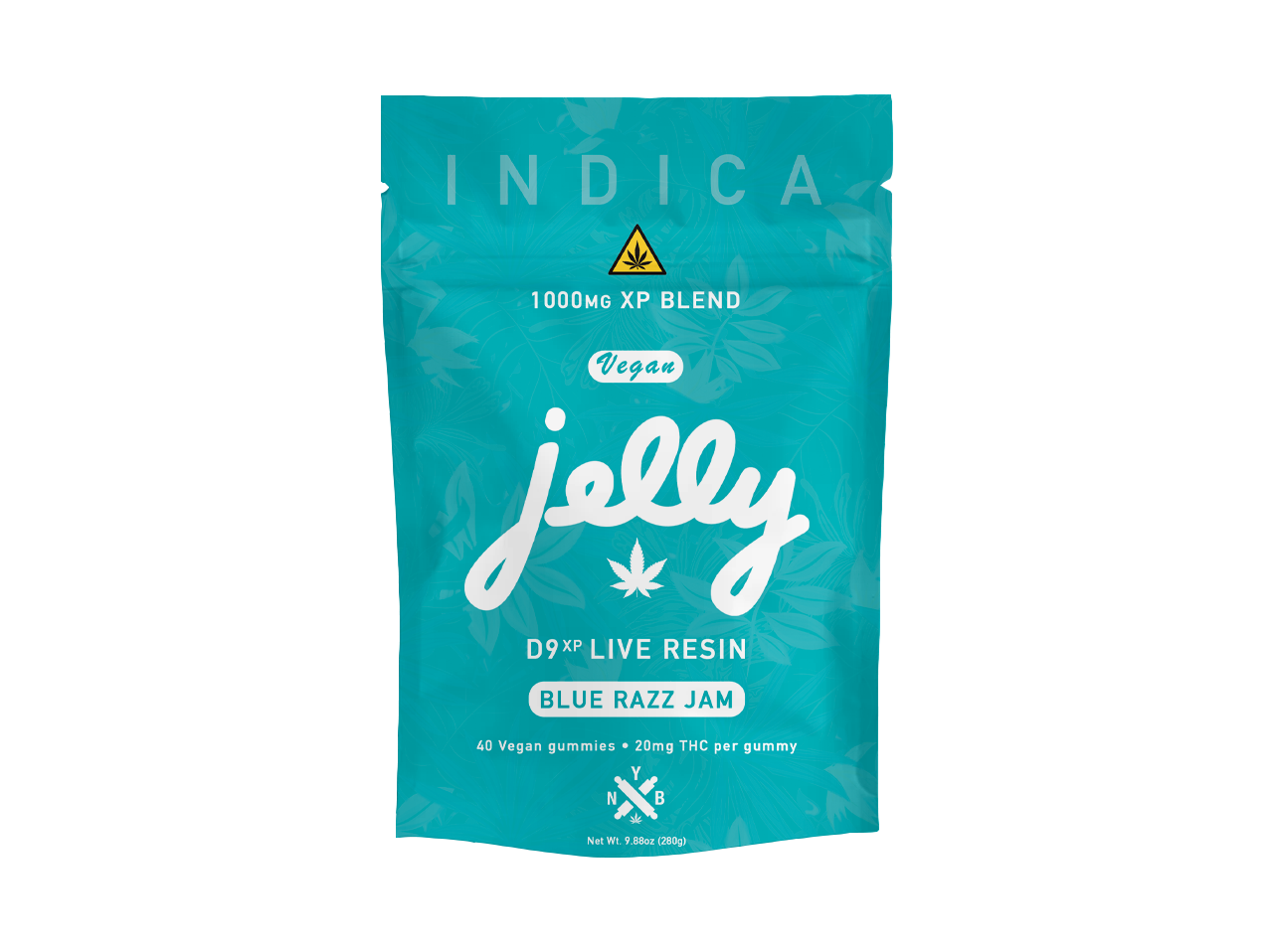 Jelly Blue  Razz Indica Gummies 