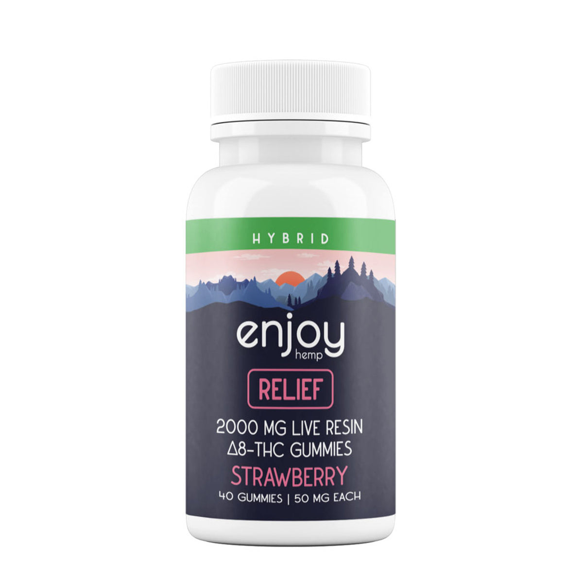 Enjoy Hemp Delta 8 Live Resin Gummies 2000mg (50 mg Each | 40 Gummies)